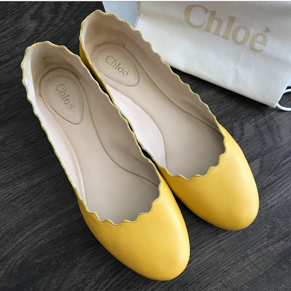 ❌SOLD❌ CHLOE LAUREN SCALLOPED BALLET FLATS 37 7